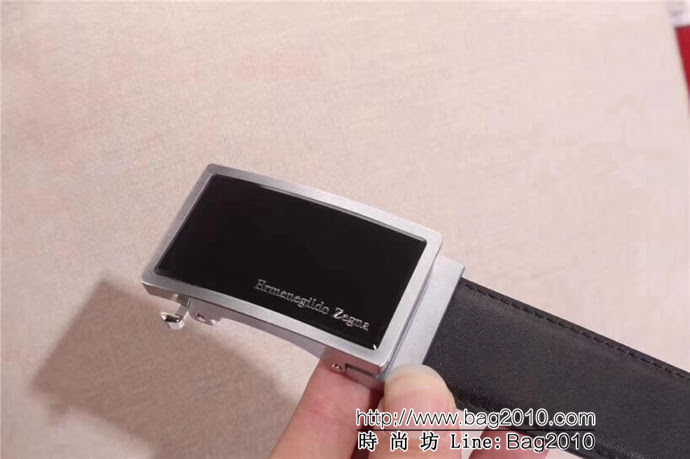 Zegna 傑尼亞 雙面原版進口小牛皮 316精鋼Z字扣 男士皮帶  xfp1231